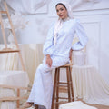 The Canvas Collection Women Amelia Kurung Set Baby Blue Lace - Umbi