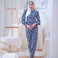 The Canvas Collection Women Amelia Kurung Set Navy Blue Lace - Umbi