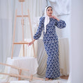 The Canvas Collection Women Amelia Kurung Set Navy Blue Lace - Umbi