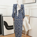 The Canvas Collection Women Amelia Kurung Set Navy Blue Lace - Umbi