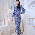 The Canvas Collection Women Amelia Kurung Set Navy Blue Lace - Umbi