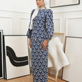 The Canvas Collection Women Amelia Kurung Set Navy Blue Lace - Umbi