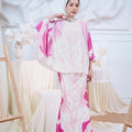 The Canvas Collection Women Saloma Kaftan Set Barbie Pink Garden Print - Umbi