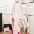 The Canvas Collection Women Saloma Kaftan Set Barbie Pink Garden Print - Umbi