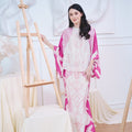 The Canvas Collection Women Saloma Kaftan Set Barbie Pink Garden Print - Umbi