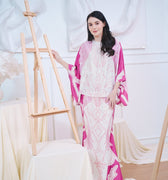 The Canvas Collection Women Saloma Kaftan Set Barbie Pink Garden Print - Umbi