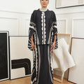 The Canvas Collection Women Saloma Kaftan Set Black Matahari Print - Umbi