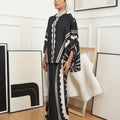 The Canvas Collection Women Saloma Kaftan Set Black Matahari Print - Umbi