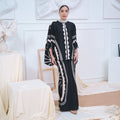 The Canvas Collection Women Saloma Kaftan Set Black Matahari Print - Umbi