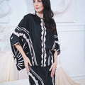 The Canvas Collection Women Saloma Kaftan Set Black Matahari Print - Umbi
