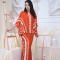 The Canvas Collection Women Saloma Kaftan Set Burnt Orange Matahari Print - Umbi
