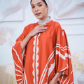 The Canvas Collection Women Saloma Kaftan Set Burnt Orange Matahari Print - Umbi