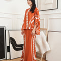 The Canvas Collection Women Saloma Kaftan Set Burnt Orange Matahari Print - Umbi