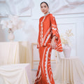 The Canvas Collection Women Saloma Kaftan Set Burnt Orange Matahari Print - Umbi