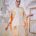 The Canvas Collection Women Saloma Kaftan Set Golden Yellow Garden Print - Umbi