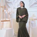 The Canvas Collection Women Saloma Kaftan Set Olive Green - Umbi