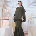 The Canvas Collection Women Saloma Kaftan Set Olive Green - Umbi