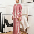 The Canvas Collection Women Saloma Kaftan Set Warm Pink Matahari Print - Umbi