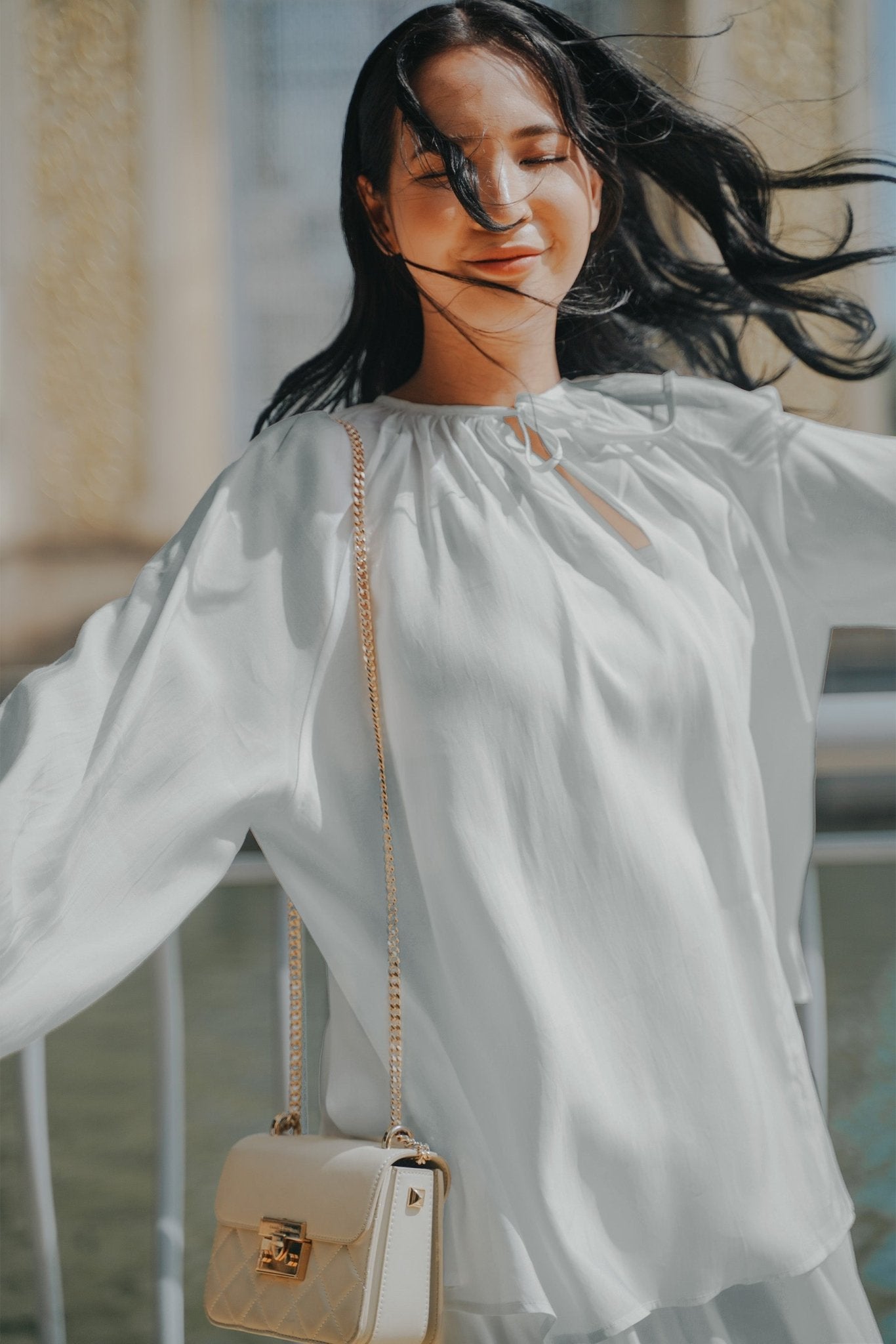 The City Breeze Pt.2 Women Airy Blouse Grey - Umbi