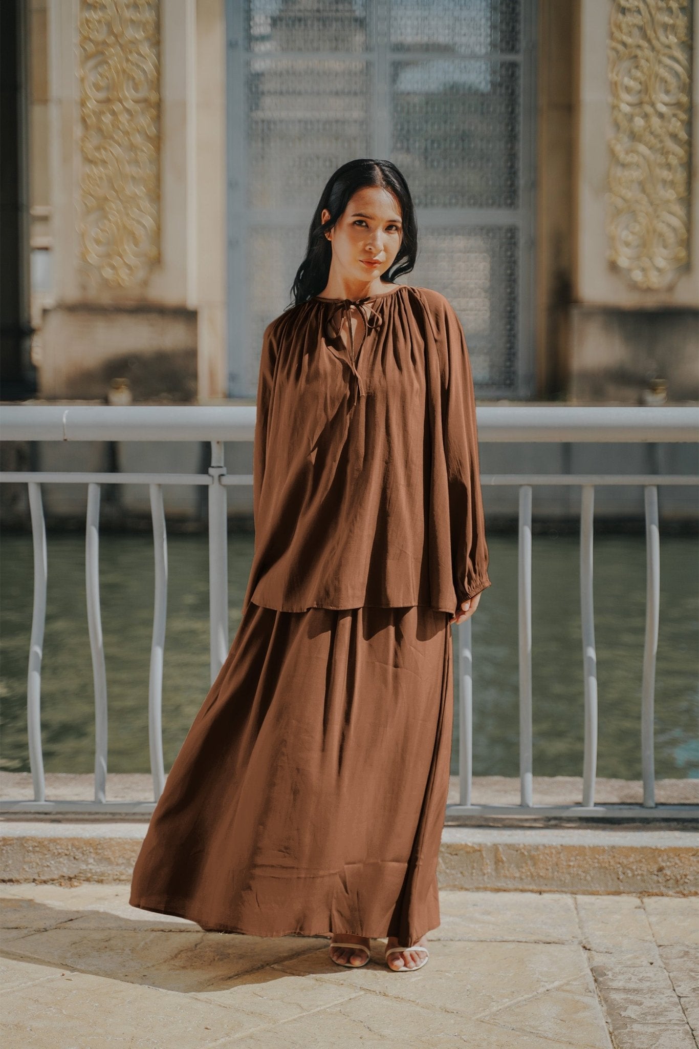 The City Breeze Pt.2 Women Airy Skirt Dark Chocolate - Umbi