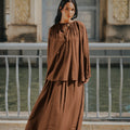 The City Breeze Pt.2 Women Airy Skirt Dark Chocolate - Umbi