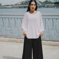 The City Breeze Pt.2 Women Bat Wing Knit Top Lilac - Umbi