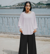 The City Breeze Pt.2 Women Bat Wing Knit Top Lilac - Umbi