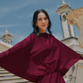 The City Breeze Pt.2 Women Loose Fit Blouse Maroon - Umbi