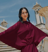 The City Breeze Pt.2 Women Loose Fit Blouse Maroon - Umbi