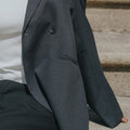 The City Breeze Pt.2 Women Oversized Blazer Dark Grey - Umbi