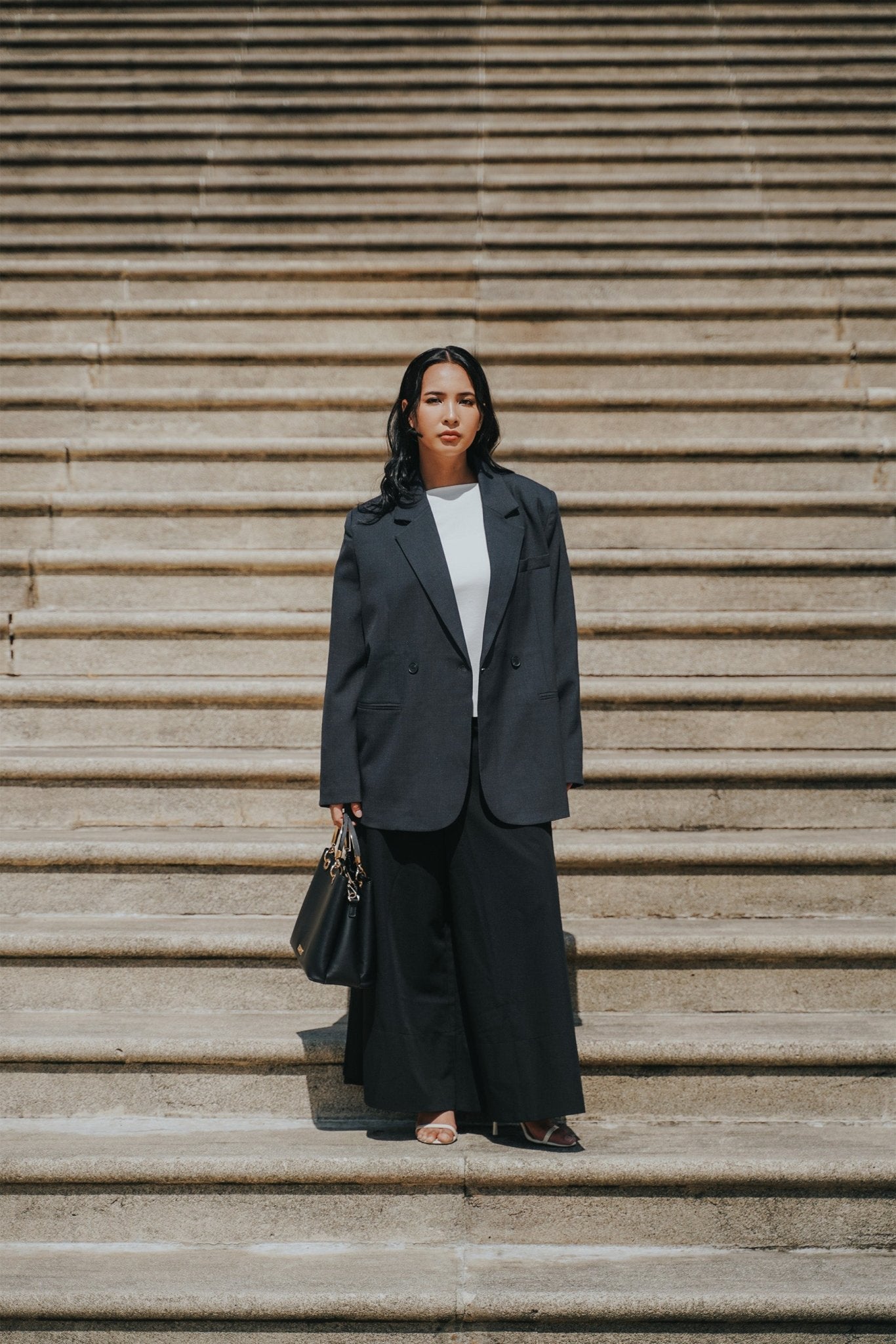 The City Breeze Pt.2 Women Oversized Blazer Dark Grey - Umbi