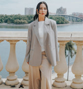 The City Breeze Pt.2 Women Oversized Blazer Grey - Umbi
