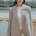 The City Breeze Pt.2 Women Oversized Blazer Grey - Umbi
