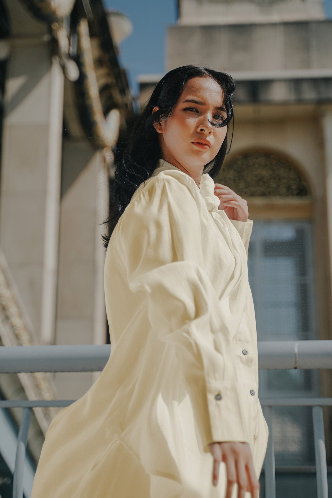 The City Breeze Pt.2 Women Ribbon Blouse Cream - Umbi