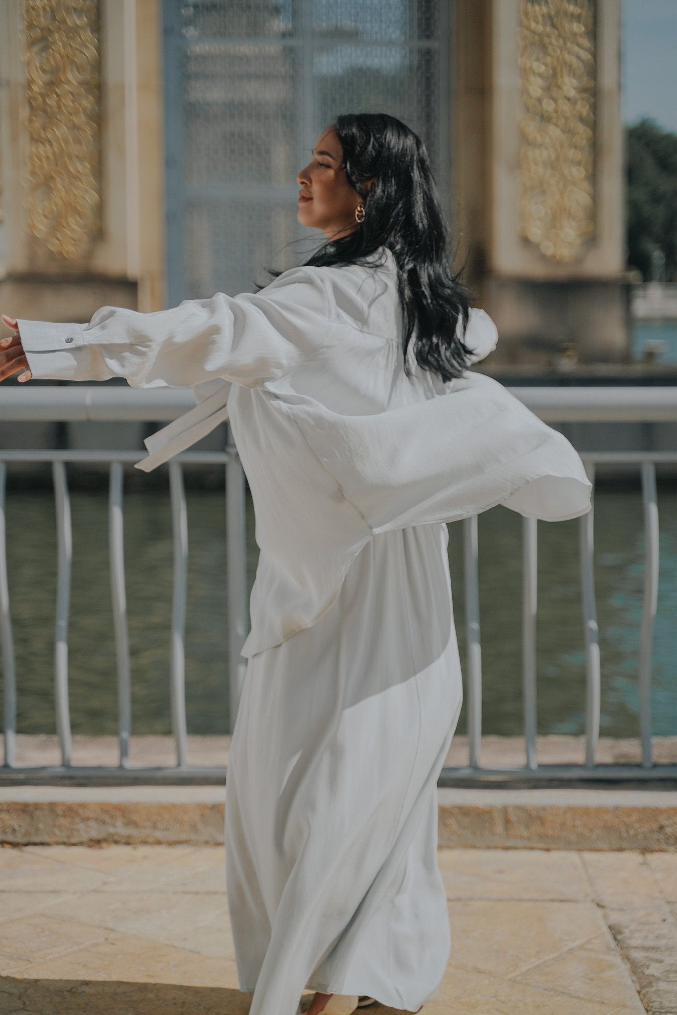 The City Breeze Pt.2 Women Ribbon Blouse Grey - Umbi