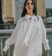 The City Breeze Pt.2 Women Ribbon Blouse White - Umbi