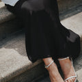 The City Breeze Pt.2 Women Satin Long Skirt Black - Umbi