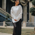 The City Breeze Pt.2 Women Satin Long Skirt Black - Umbi