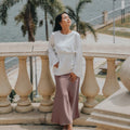 The City Breeze Pt.2 Women Satin Long Skirt Dusty Rose - Umbi