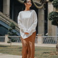 The City Breeze Pt.2 Women Satin Long Skirt Light Brown - Umbi