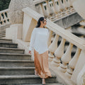 The City Breeze Pt.2 Women Satin Long Skirt Light Brown - Umbi