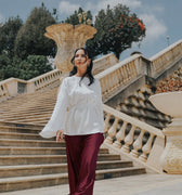 The City Breeze Pt.2 Women Satin Long Skirt Maroon - Umbi