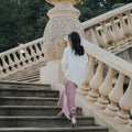 The City Breeze Pt.2 Women Satin Long Skirt Purple - Umbi