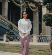 The City Breeze Pt.2 Women Satin Long Skirt Purple - Umbi