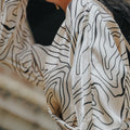 The City Breeze Pt.2 Women Wrap Satin Blouse Cream Wave - Umbi