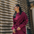 The City Breeze Pt.2 Women Wrap Satin Blouse Maroon - Umbi
