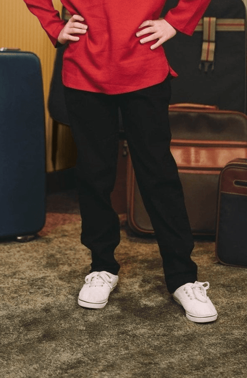 The Early Check-in Collection Boy Black Fitted Pants