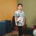 The Early Check - in Collection Boy Hawaii Shirt in Lighthouse Print - Umbi