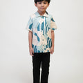 The Early Check - in Collection Boy Hawaii Shirt in Lighthouse Print - Umbi