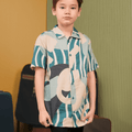 The Early Check - in Collection Boy Hawaii Shirt in Lighthouse Print - Umbi